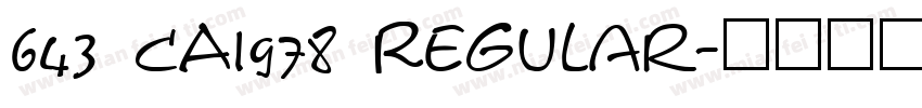 643 CAI978 Regular字体转换